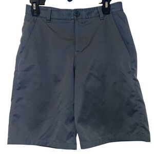 Under Armour UA Boys’ Golf Shorts Sz 16 Moisture Wicking Loose Fit - Dark Gray